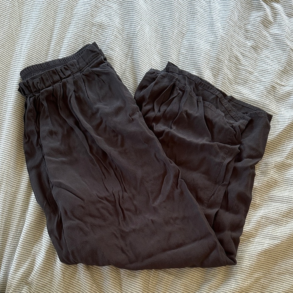 Dark Green Relaxed Fit Pants - Anthro